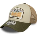 beige-og-gron-trucker-kasket-9forty-m-crown-a-frame-fra-new-era