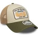 beige-og-gron-trucker-kasket-9forty-m-crown-a-frame-fra-new-era