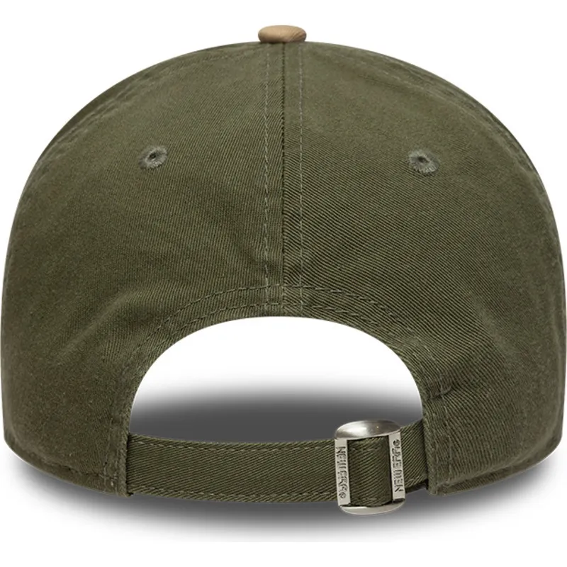 gorra-curva-verde-y-marron-ajustable-9twenty-mini-washed-contrast-de-oakland-athletics-mlb-de-new-era