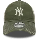 gron-justerbar-trucker-kasket-9twenty-cotton-canv-fra-new-york-yankees-mlb-fra-new-era