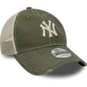 gron-justerbar-trucker-kasket-9twenty-cotton-canv-fra-new-york-yankees-mlb-fra-new-era