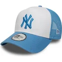 trucker-kasket-bla-og-hvid-med-blat-logo-a-frame-league-essential-fra-new-york-yankees-mlb-fra-new-era