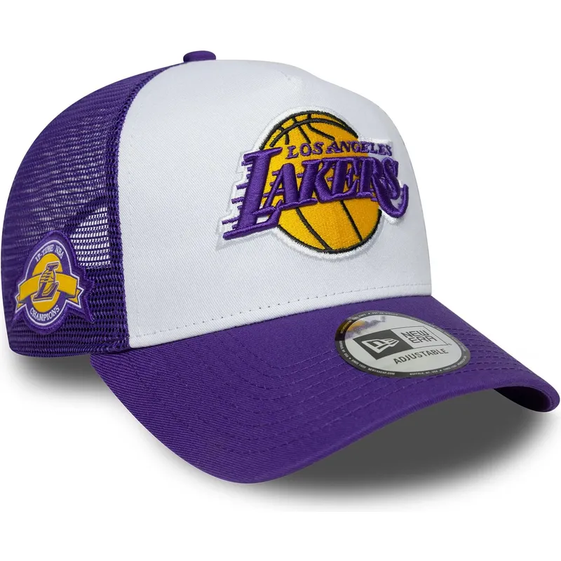 violet-og-hvid-trucker-kasket-a-frame-side-patch-fra-los-angeles-lakers-nba-fra-new-era
