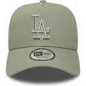 gron-trucker-kasket-med-gront-logo-a-frame-outline-fra-los-angeles-dodgers-mlb-fra-new-era