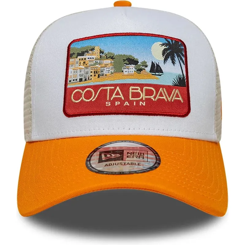 multifarvet-trucker-kasket-a-frame-location-patch-fra-costa-brava-fra-new-era