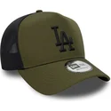 gron-trucker-kasket-med-sort-logo-a-frame-sport-fra-los-angeles-dodgers-mlb-fra-new-era
