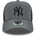 gra-trucker-kasket-med-sort-logo-a-frame-sport-fra-new-york-yankees-mlb-fra-new-era