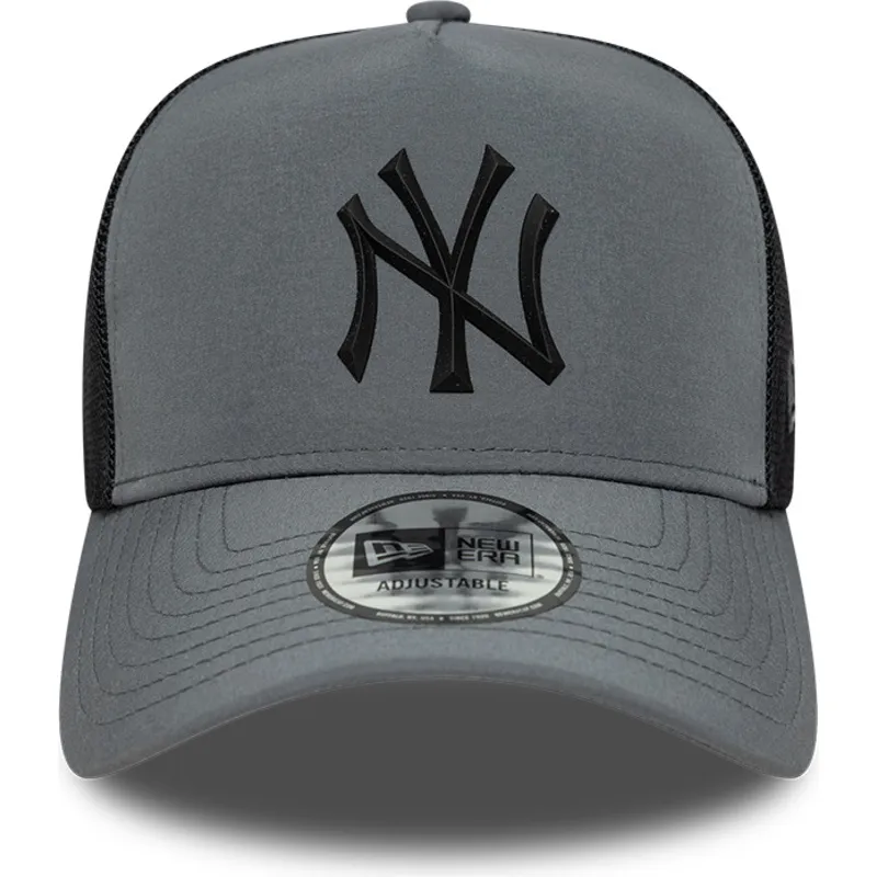 gra-trucker-kasket-med-sort-logo-a-frame-sport-fra-new-york-yankees-mlb-fra-new-era