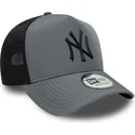 gra-trucker-kasket-med-sort-logo-a-frame-sport-fra-new-york-yankees-mlb-fra-new-era