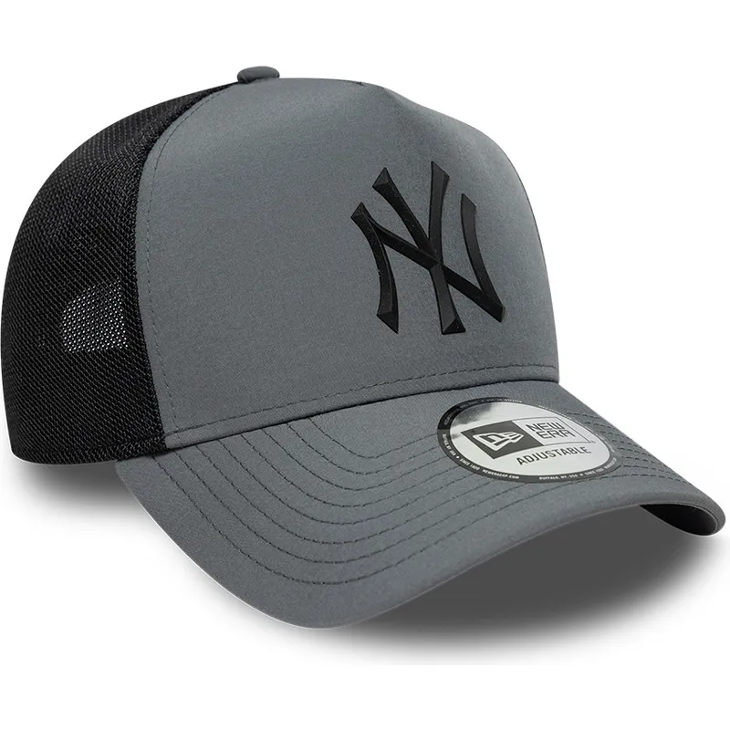 gra-trucker-kasket-med-sort-logo-a-frame-sport-fra-new-york-yankees-mlb-fra-new-era