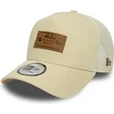 beige-trucker-kasket-a-frame-denim-leather-patch-fra-new-era