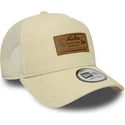 beige-trucker-kasket-a-frame-denim-leather-patch-fra-new-era