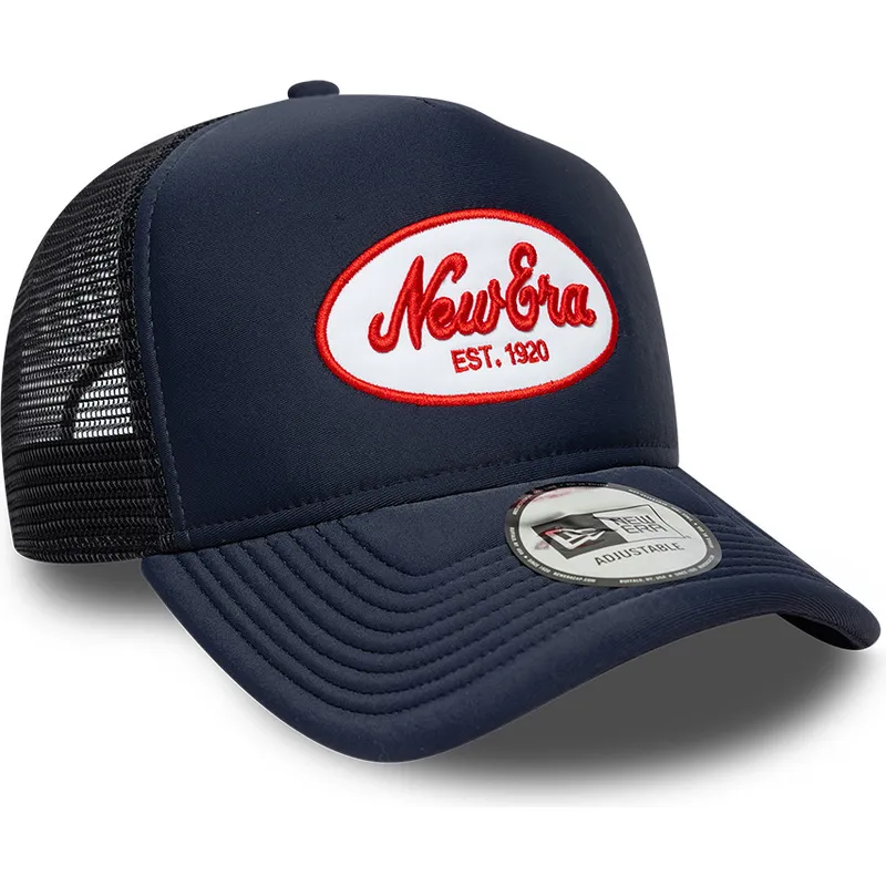 marinebla-trucker-kasket-a-frame-oval-foam-patch-fra-new-era