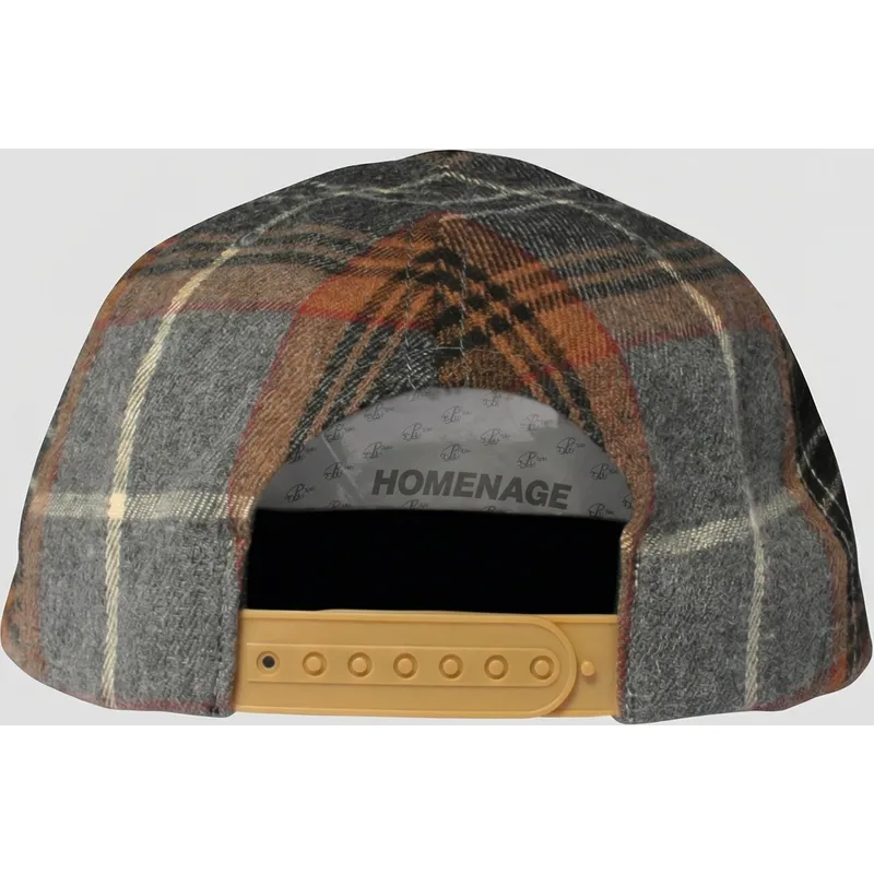 buet-kasket-multifarvet-snapback-plaid-players-sport-the-ball-fra-homenage