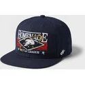 flad-kasket-marinebla-snapback-game-sport-the-snap-fra-homenage