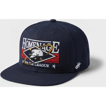 Flad kasket marineblå snapback Game Sport The Snap fra Homenage