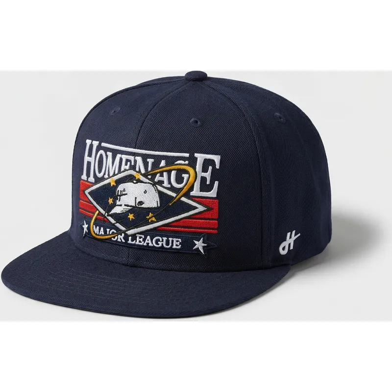 flad-kasket-marinebla-snapback-game-sport-the-snap-fra-homenage