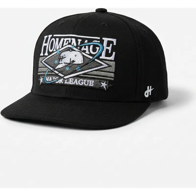flad-sort-snapback-kasket-game-sport-the-snap-fra-homenage