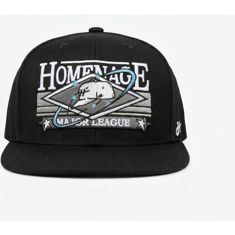 flad-sort-snapback-kasket-game-sport-the-snap-fra-homenage