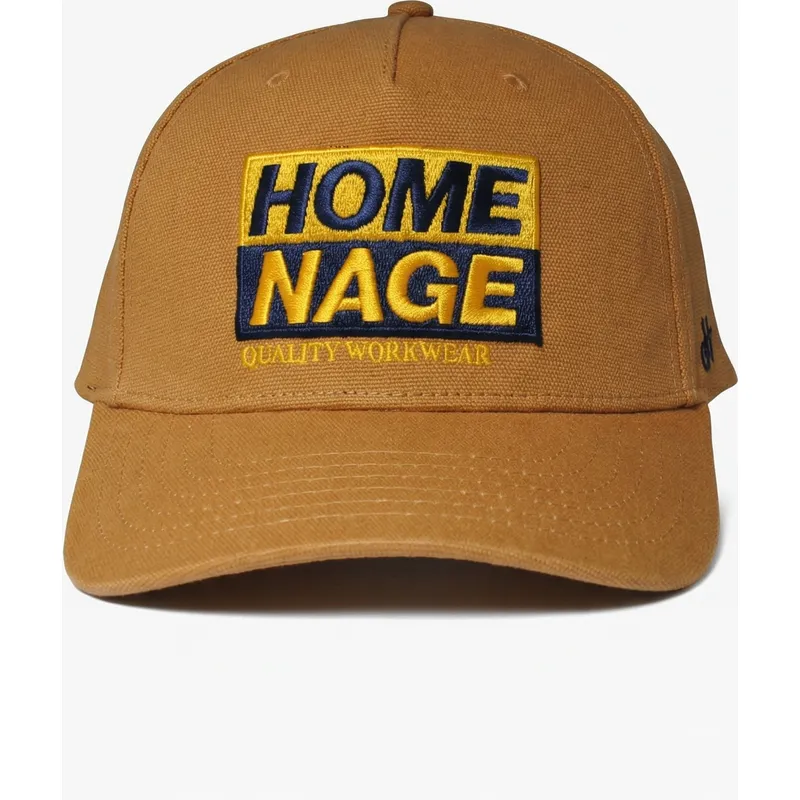 brun-buet-snapback-kasket-decker-workwear-the-retro-fra-homenage