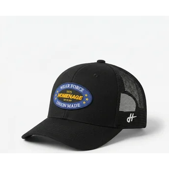 Trucker kasket sort Union Workwear The Trucker fra Homenage