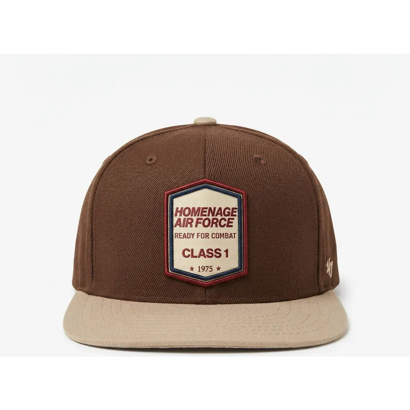 flad-kasket-morkebrun-snapback-squadron-military-surplus-the-retro-fra-homenage