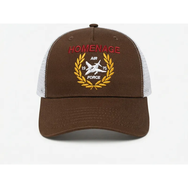 trucker-kasket-morkebrun-og-hvid-jet-military-surplus-the-trucker-fra-homenage