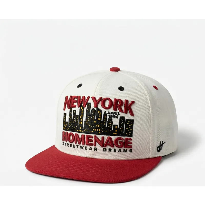 flad-kasket-beige-og-rod-snapback-nysky-skylines-the-snap-fra-homenage