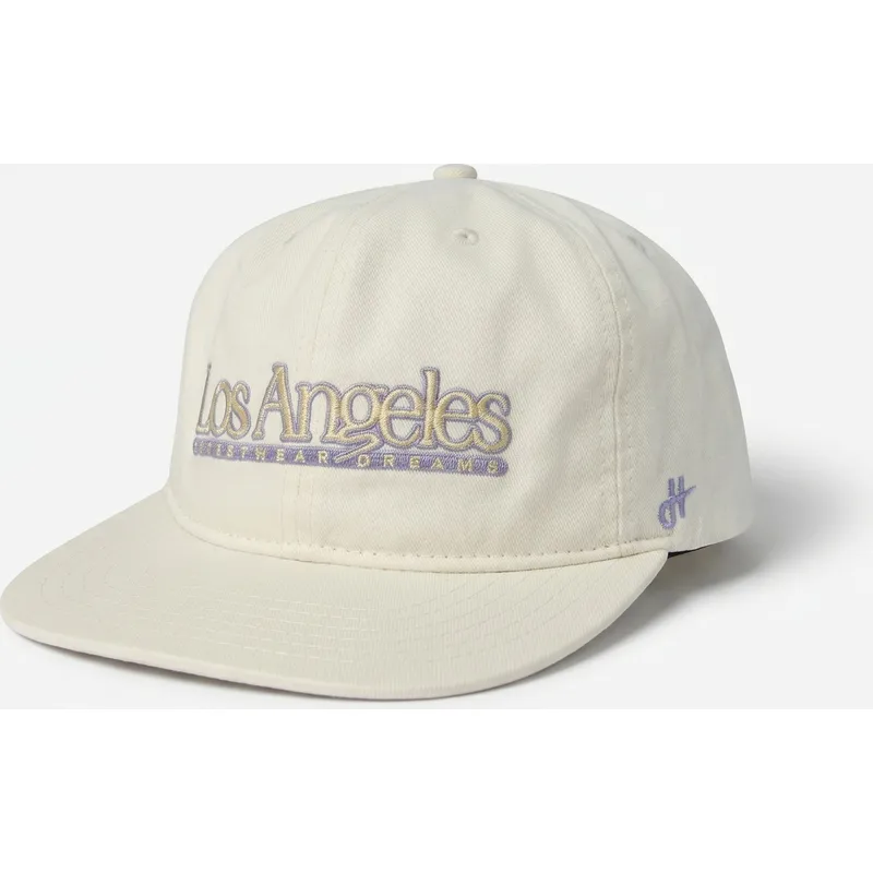 flad-kasket-creme-snapback-angeles-skylines-the-snap-fra-homenage