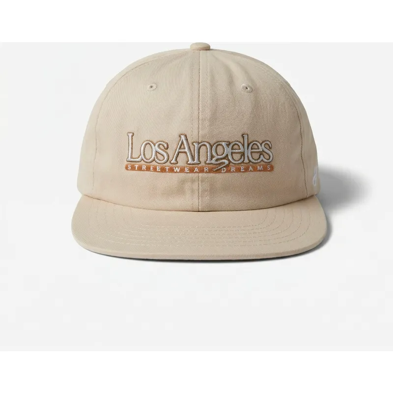 flad-beige-snapback-kasket-los-angeles-skylines-the-snap-fra-homenage