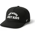 sort-snapback-kasket-med-buet-skygge-just-kids-outline-the-retro-fra-homenage