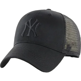 Sort trucker-kasket med sort New York Yankees MLB-logo MVP Branson fra 47 Brand