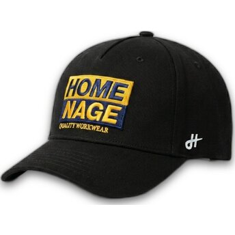 Sort snapback-kasket med buet skygge Decker Workwear The Retro fra Homenage