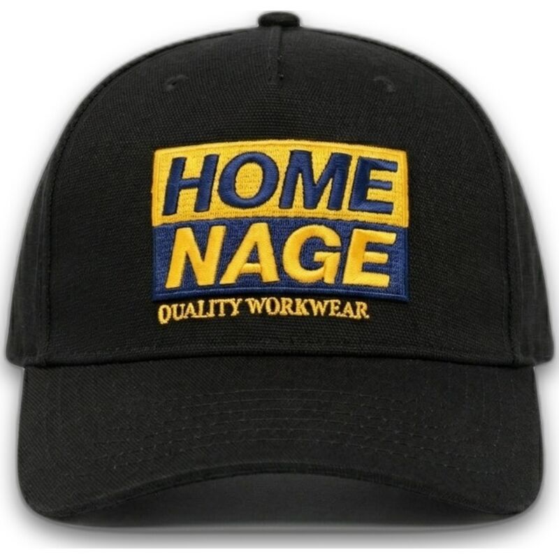 sort-snapback-kasket-med-buet-skygge-decker-workwear-the-retro-fra-homenage sort-snapback-kasket-med-buet-skygge-decker-workwear-the-retro-fra-homenage