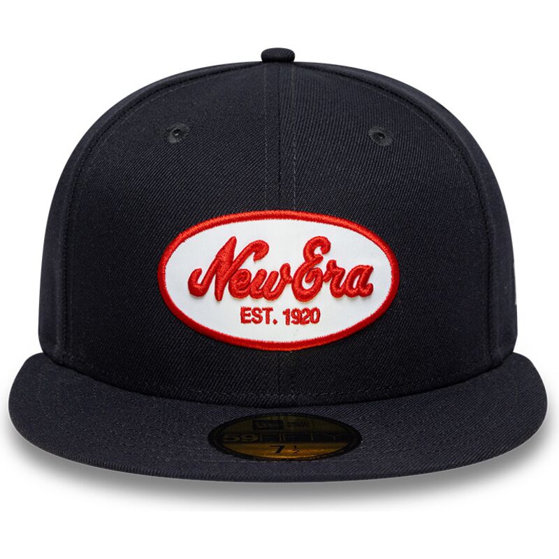 flad-marinebla-kasket-justerbar-59fifty-oval-patch-fra-new-era