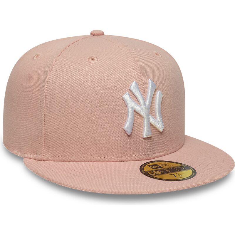flad-rosa-fitted-kasket-59fifty-league-essential-fra-new-york-yankees-mlb-af-new-era