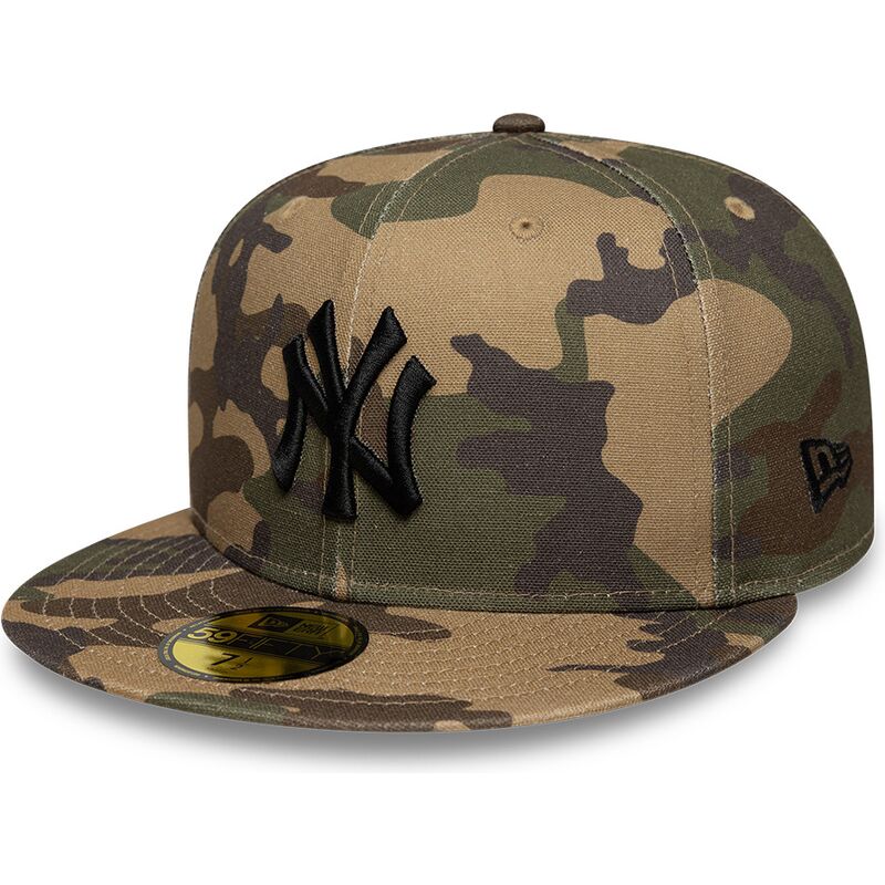 flad-kasket-camouflage-justeret-med-sort-logo-59fifty-camo-fra-new-york-yankees-mlb-fra-new-era