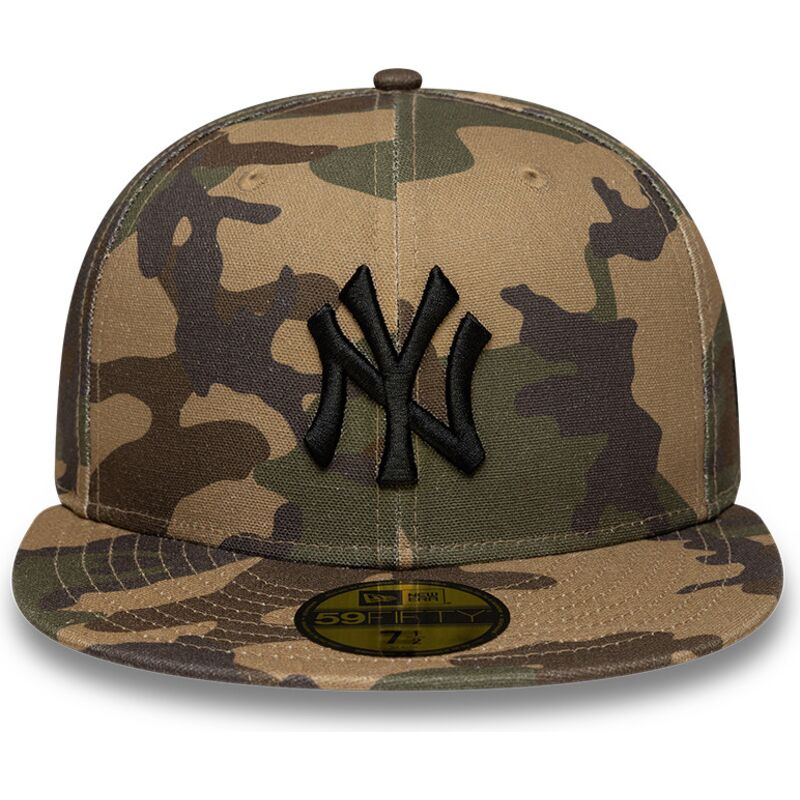 flad-kasket-camouflage-justeret-med-sort-logo-59fifty-camo-fra-new-york-yankees-mlb-fra-new-era