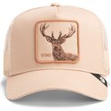 beige-trucker-kasket-hjort-blur-stag-the-farm-fra-goorin-bros