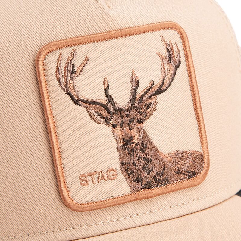 beige-trucker-kasket-hjort-blur-stag-the-farm-fra-goorin-bros