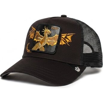 Goorin Bros. sort trucker-kasket med drage Wings Fury The Farm
