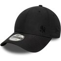 sort-justerbar-kurvet-kasket-9forty-tonal-flawless-fra-new-york-yankees-mlb-fra-new-era
