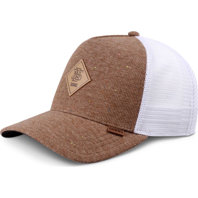 trucker-kasket-brun-og-sort-hft-jerseyspots-fra-djinns
