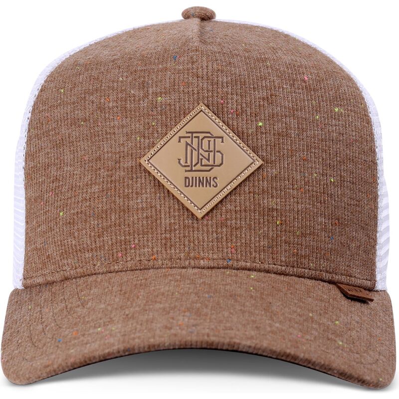 trucker-kasket-brun-og-sort-hft-jerseyspots-fra-djinns