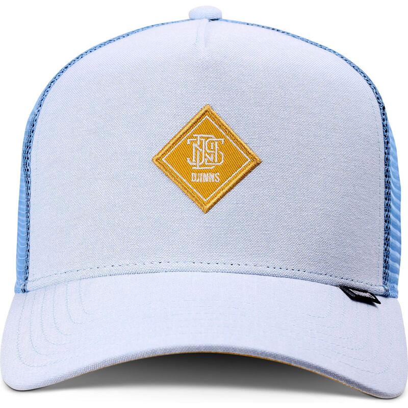trucker-kasket-bla-med-gult-logo-hft-oxfordcontra-fra-djinns