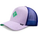 trucker-kasket-violet-med-gront-logo-hft-oxfordcontra-fra-djinns