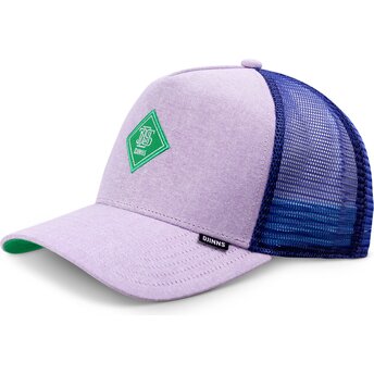 Trucker kasket violet med grønt logo HFT OxfordContra fra Djinns