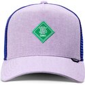 trucker-kasket-violet-med-gront-logo-hft-oxfordcontra-fra-djinns