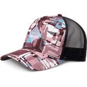 rod-og-bla-trucker-kasket-hft-patternabstract-fra-djinns