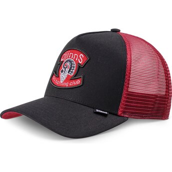 Djinns HFT OctoGrape sort og rød trucker-kasket